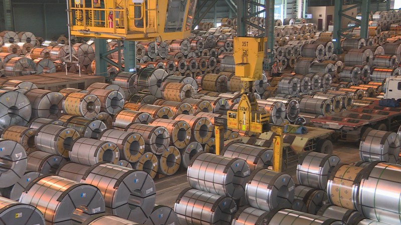 中國發布公告，宣布8月1日起，冷軋系列等23項商品取消出口退稅，為國際鋼市投下一顆震撼彈。（非凡新聞資料照）