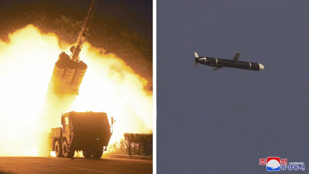 根據北韓朝中社報導，北韓周末連續2日試射新型遠程巡弋飛彈，不過領導人金正恩卻未親自視察，引發關注。（圖／路透社）