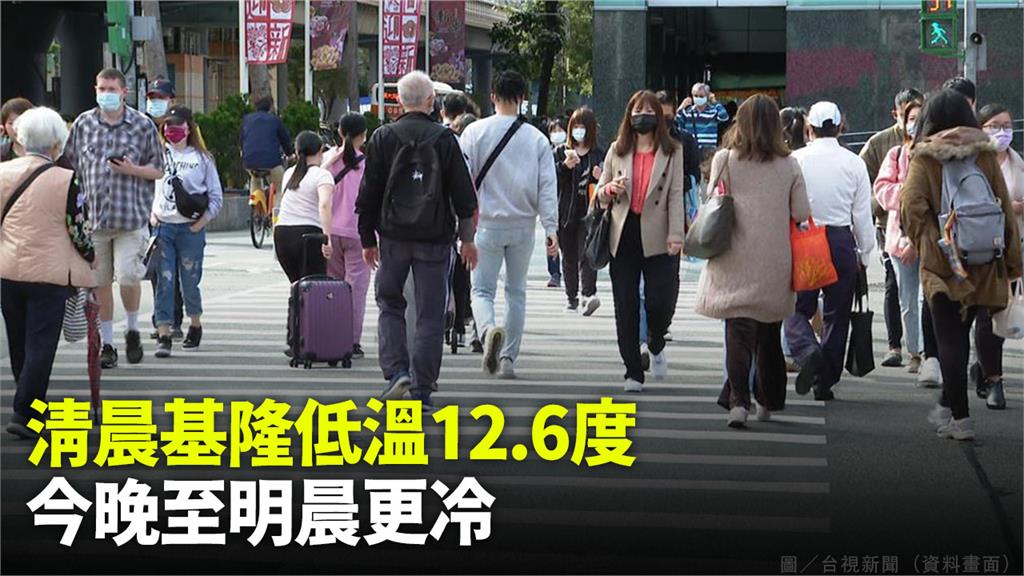 今日清晨平地最低溫測得12.6度。圖／台視新聞（資料畫面）