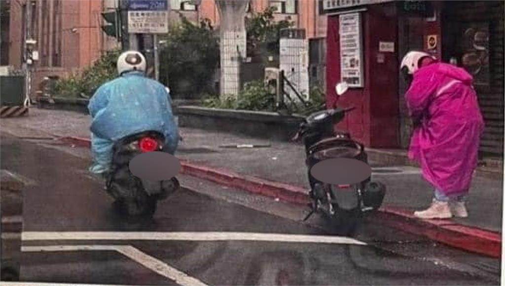 民眾臨停路邊穿雨衣遭開單惹議。圖／台視新聞
