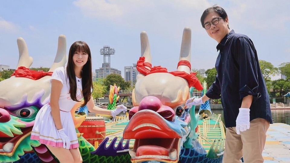台鋼雄鷹啦啦隊女神安芝儇，成為2024高雄愛河端午國際龍舟嘉年華活動推廣人。圖／台視新聞