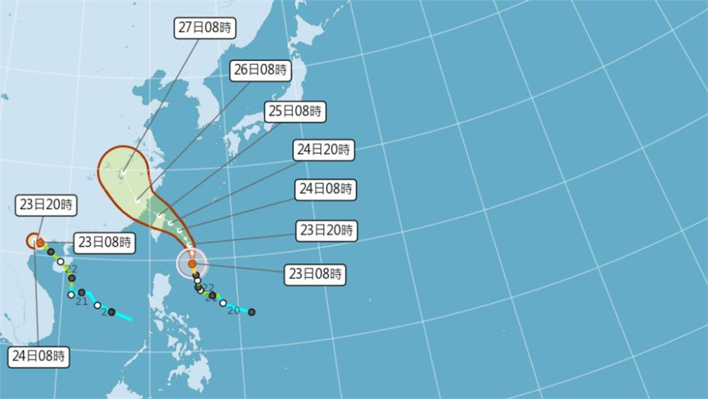 中颱凱米持續「長胖」再擴大！陸警範圍擴大至12縣市。圖／台視新聞