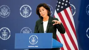 美商務部長雷蒙多：管制中國晶片禁令「做白工」