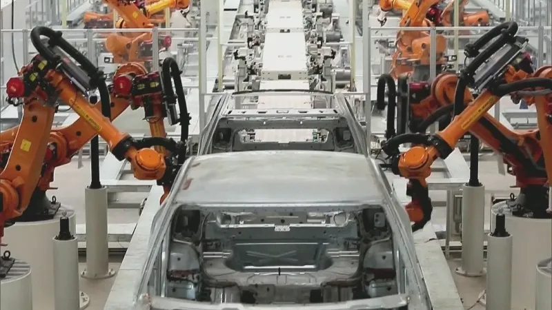 汽車產線示意圖（圖／路透社）