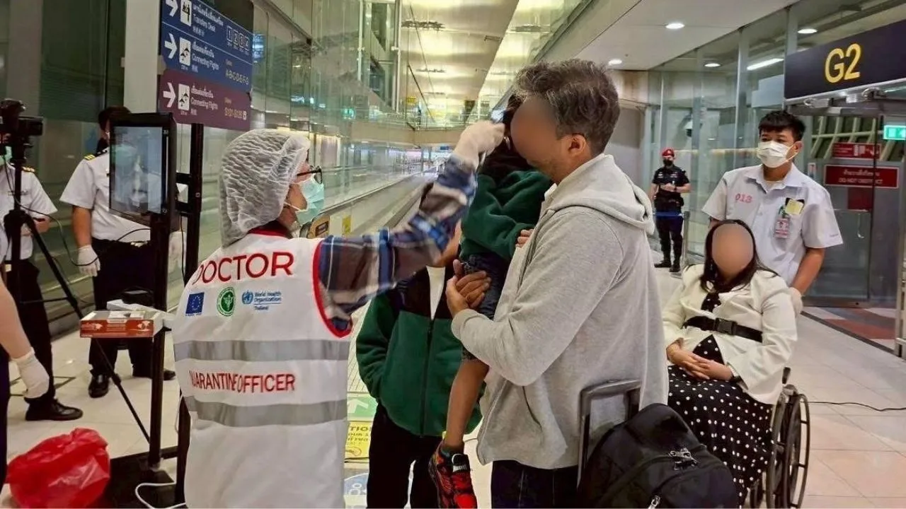 警惕立百病毒，泰國機場已展開檢疫措施。（圖／翻攝自PR Thai Government Facebook）
