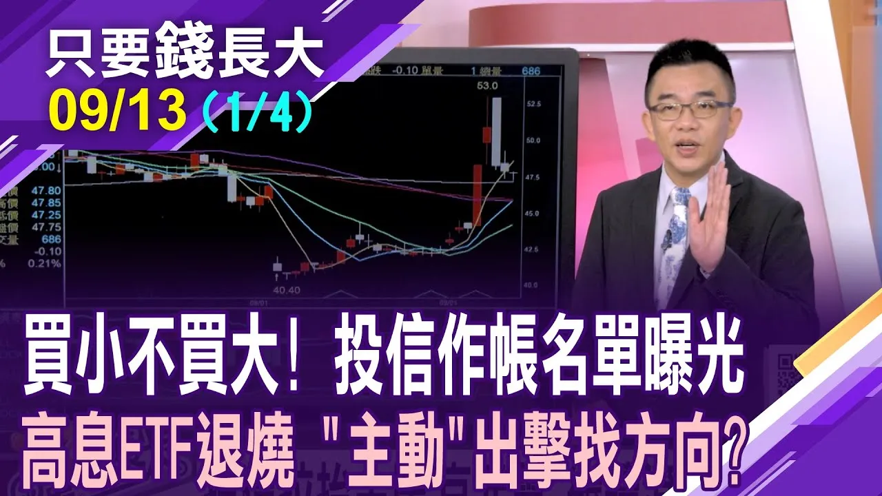 投信9月買超200到300張,藏作帳標的?主動式ETF績效跑贏大盤 投信"主動"出擊,前進Q3?搶搭作帳順風車有撇步?