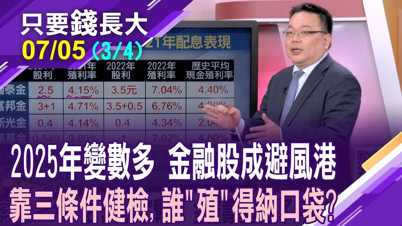 金融股今年大方配 股子股孫當您靠山?用三條件篩出存股好標的!有人連23年配息不中斷.殖利率達到4%?
