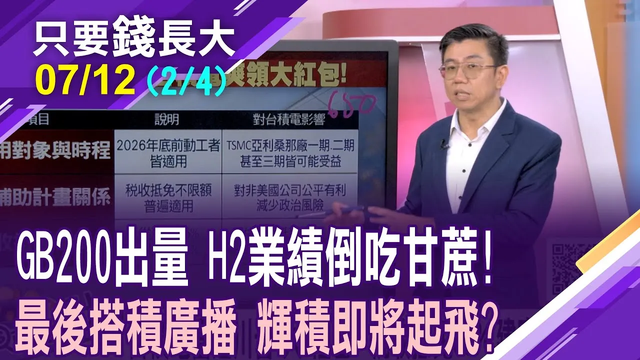 GB200出貨爆增 輝達Q3股價繼續撐竿跳?川普送大而美禮包 神山赴美如虎添翼?台積電股價未能攻頂,太委屈?