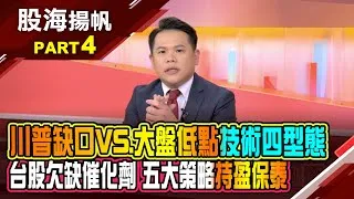 (有CC字幕)技術面四類型:股災後創高.反彈後回補川普缺口 台股量能不足 操作短進短出?掌握法人布局動向?20250426-4股海揚帆*王夢萍 龔鴻彬 @ustvbiz