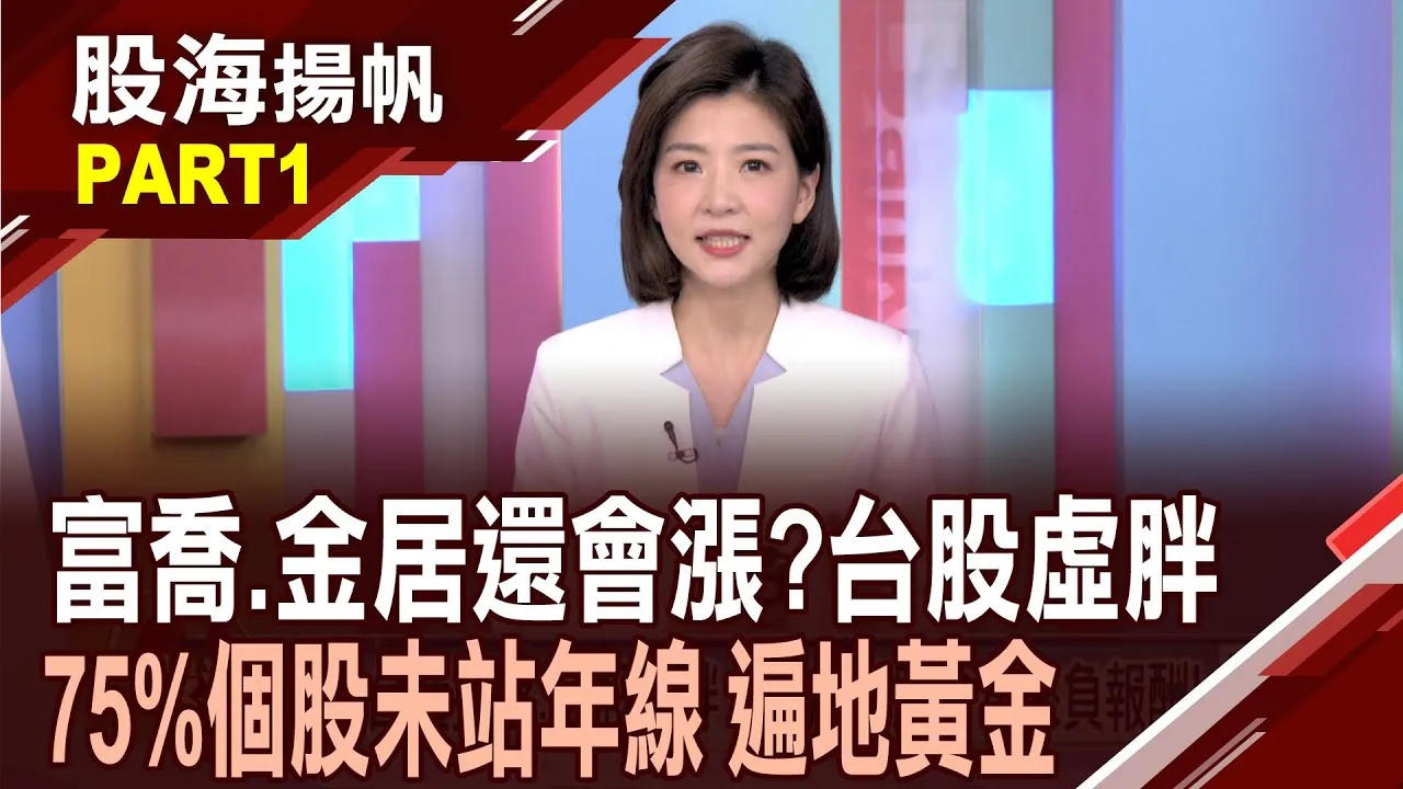 (有CC字幕)台積電今年貢獻指數1024點 台股虛胖式多頭 上市櫃個股總體檢 今年73%負報酬 24%正報酬20250802-1股海揚帆*王夢萍 李世新 @ustvbiz